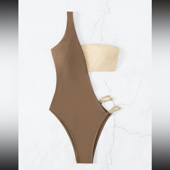 One shoulder 1pc swimsuit - Picture 2 of 7